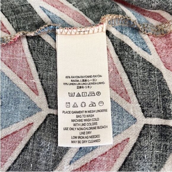 Free People Siren Ring Wrap Dress Maxi Side Tie Geo Printed - Picture 15 of 15